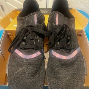 Adidas Black Sneakers with iridescent  Pink Accents Men’s 8.5 women’s 10